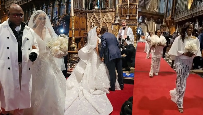 Fidelis Anosike and Rita Dominic's white wedding in UK (Video)