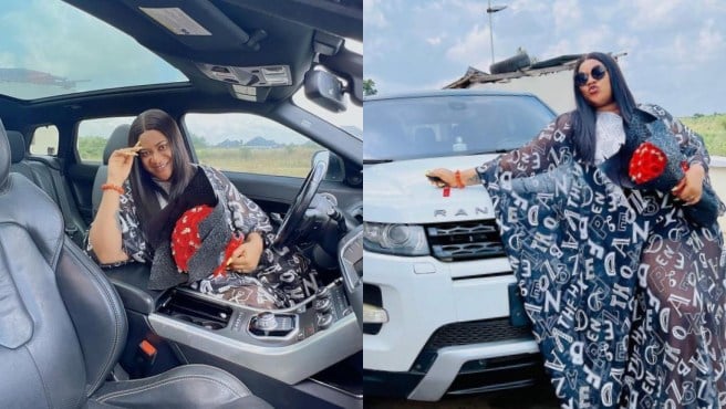Nkechi Blessing splashes millions on Range Rover 1 year after selling previous to complete her bungalow