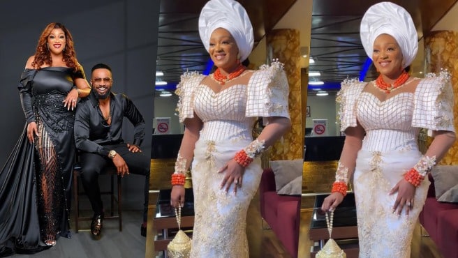 "Allow me to Re-introduce Myself ... MRS LEONARD" — Peggy Ovire gushes following traditional wedding (Video)