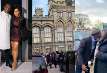 Rita Dominic and Fidelis Anosike share romantic moment ahead of white wedding in UK (Video)