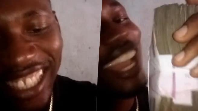 Man reveals burning desire ravishing his mind after making stash of money (Video)