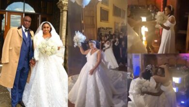 Moment Rita Dominic brings Maid of Honor, Michelle Dede to tears as she hands bouquet to her (Video)
