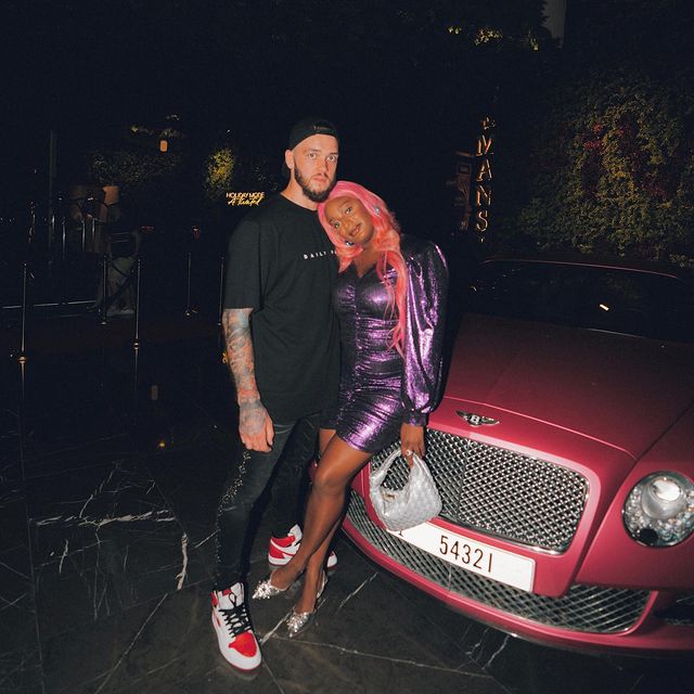 When you thought dating a White guy would be stress free - UK influencer writes in another video of her an DJ Cuppy’s fiance, Ryan Taylor