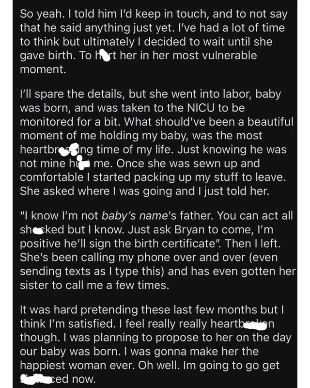 Man heartbroken as girlfriend's lover confesses on how they planned and pin pregnancy on him