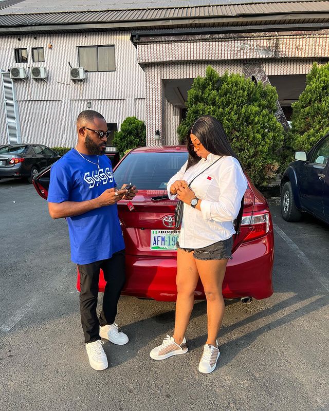  Tega Dominic's ex-husband steps out with mystery woman