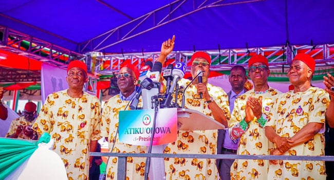 I am going to be stepping stone to an Igbo president in this country - Atiku promises during campaign in Anambra