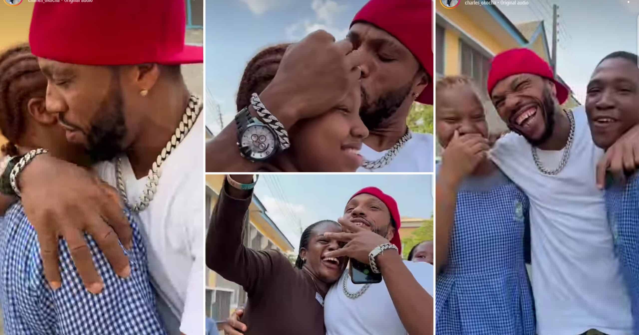 Charles Okocha causes commotion in daughter's school (Video)