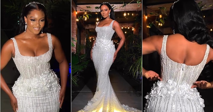 “I said yes” – Osas Ighodaro dazzles in beautiful bridal gown (Video)