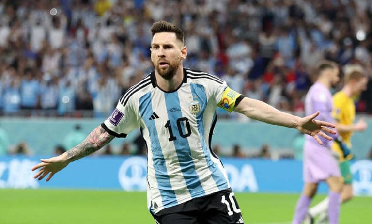  Messi scores in 1000th game as Argentina defeats Australia in Round of 16