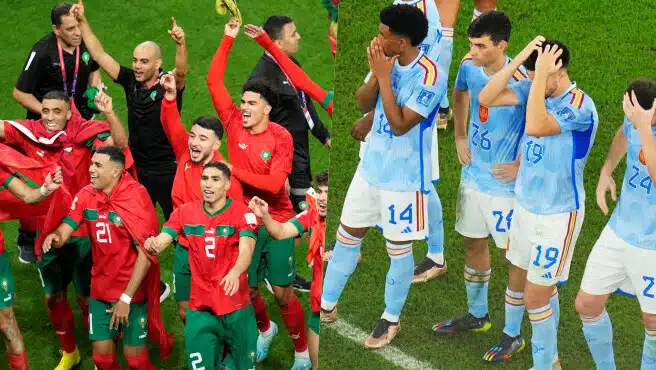 Morocco reaches quarterfinals of the World Cup for the first time after defeating Spain