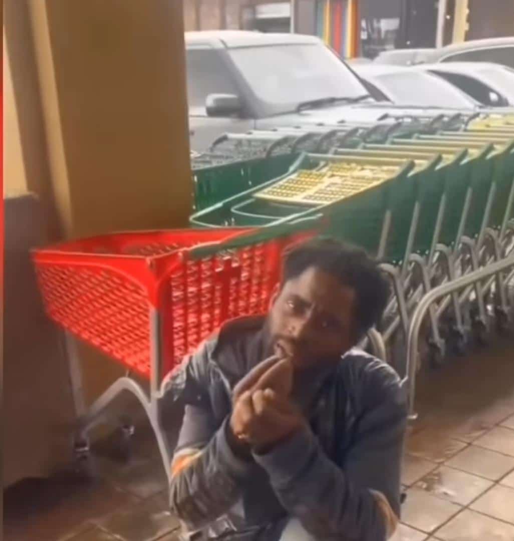 "This is very sad" — Reactions trail homeless Nigerian begging for food abroad (Video)