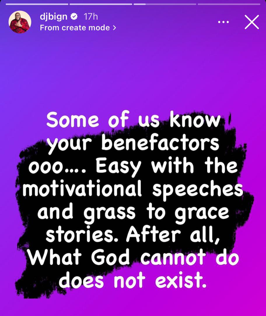 "Focus on your dying career" — 23-year old influencer ridicules DJ Big N over comments on her net worth