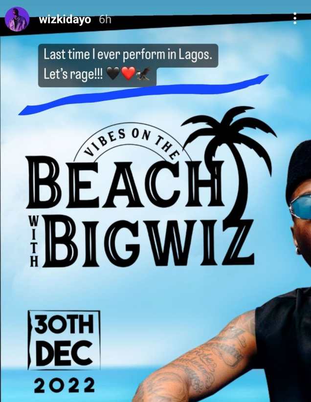 "Later he will be shouting ojuelegba up and down" — Netizens react as Wizkid sets to perform final show ever in Lagos