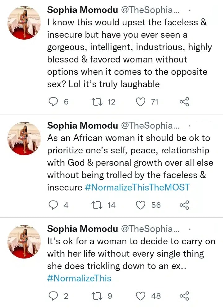 “It’s ok for two people to have a child and not be together" — Sophia Momodu pens cryptic note, slams faceless trolls