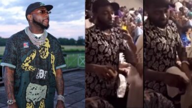"Man no trust anybody again" — Speculations as Davido covers drink while greeting guests (Video)