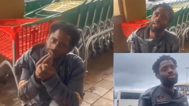 "This is very sad" — Reactions trail homeless Nigerian begging for food abroad (Video)