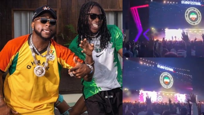 Moment Stonebwoy pays tribute to Davido's late son in Qatar (Video)