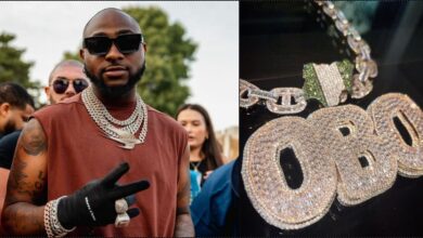 Davido splashes 0K on customized Emerald pendant