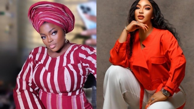 Tonto Dikeh tenders apology to Funke Akindele for failing to attend her movie “Battle On Bukka Street” premier (Video)