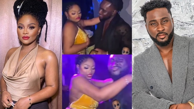 Tega Dominic sparks reactions as she does suggestive dance moves on Pere (Video)