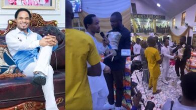 Members make money rain as Pastor Odumeje marks 40th birthday (Video)