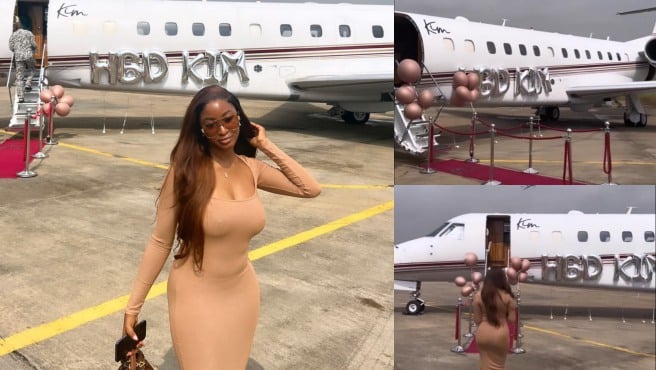 Kim Oprah marks birthday with lavish trip on private jet trip (Video)