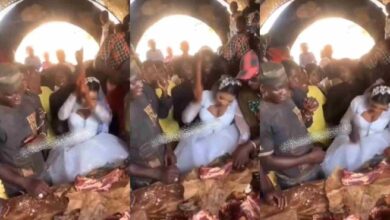 Butcher's wife shows off skills on her wedding (Video)