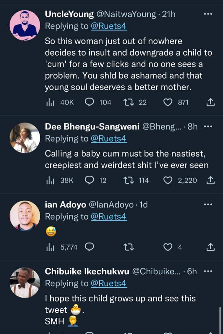 “Chilling with his cum” — Mother introduces her baby with brows-raising caption