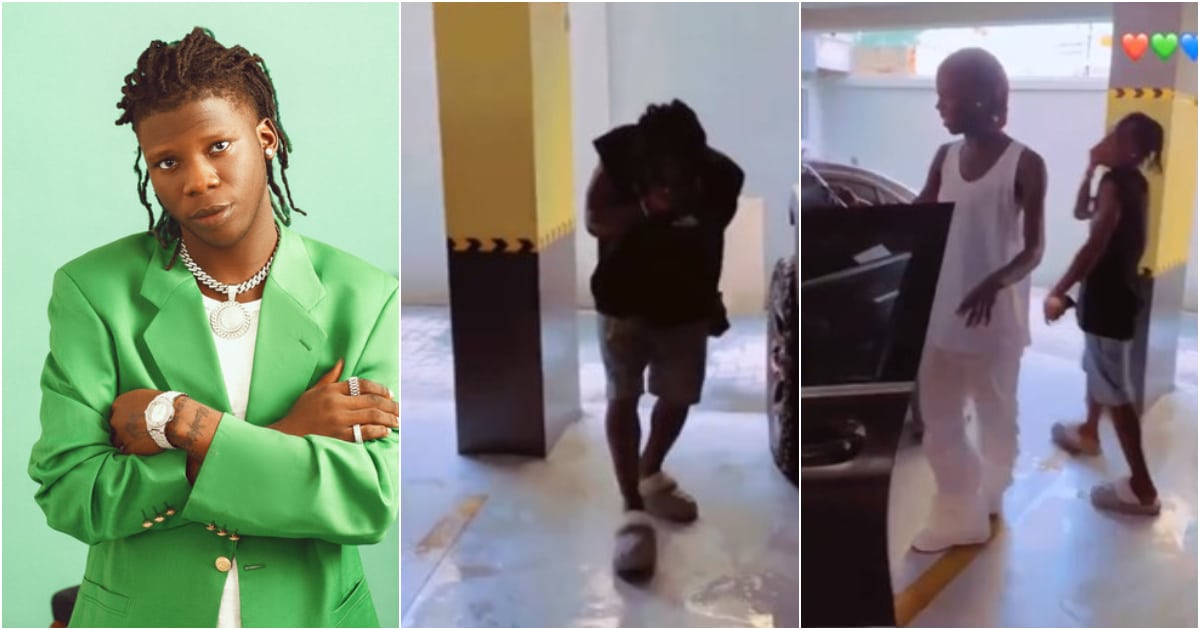 Reactions as Seyi Vibez gifts his producer brand new Benz