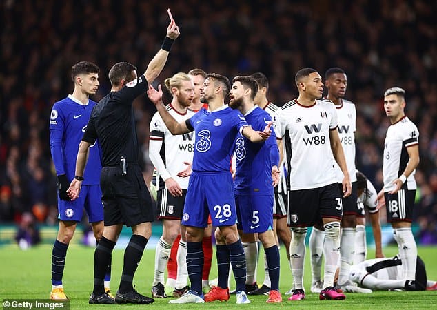 Joao Felix shown red card in Premier League debut over nasty challenge