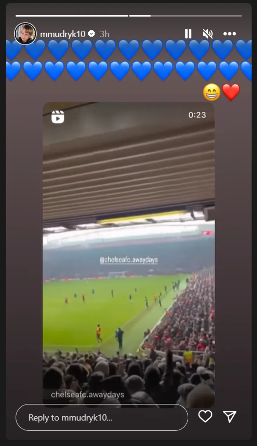 Mudryk re-shares Chelsea chant mocking Arsenal for failing to sign him