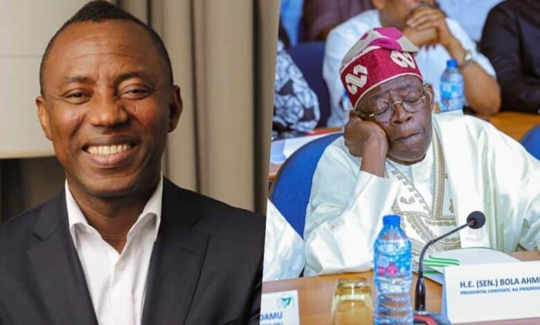 Sowore shares photo of Tinubu allegedly sleeping a meeting they attended