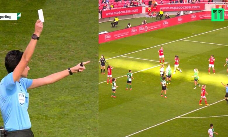 Referee makes history by showing first ever 'white card' in Sporting vs Benfica clash