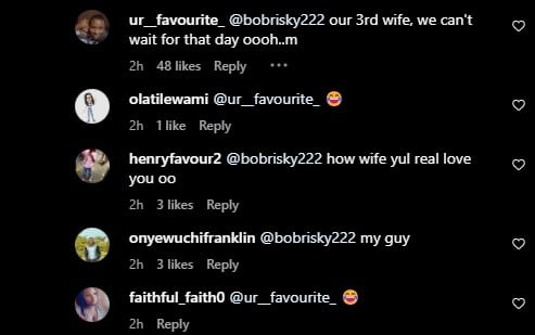 "Our third wife" — Reactions trail Bobrisky's birthday message to Yul Edochie