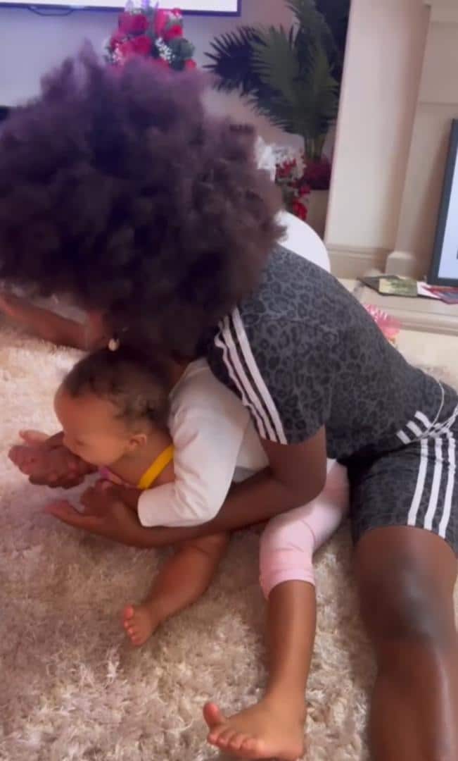 They're too young for this — Korra Obidi cautioned over flexibility training for her kids (Video)