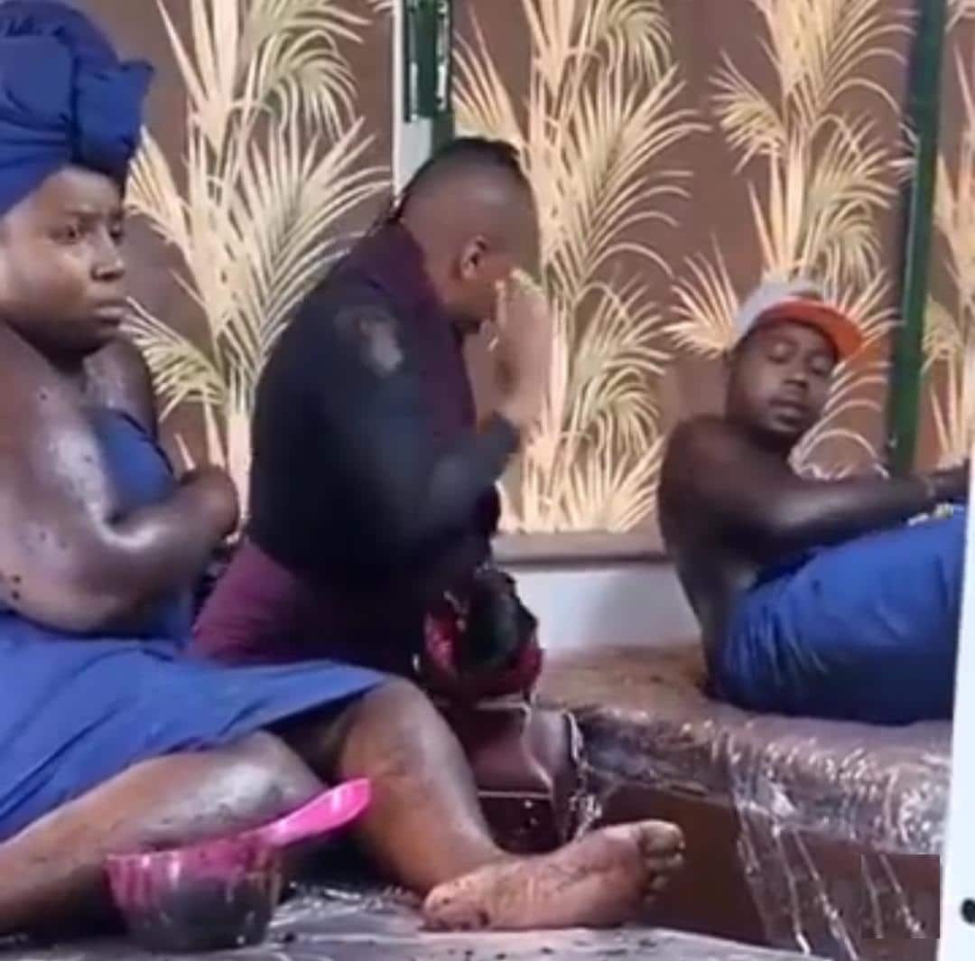 Wife makes a scene after catching husband with side chic at spa (Video)