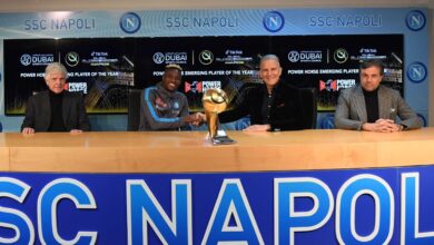 Victor Osimhen Awarded The Globe Soccer Power Horse Emerging Player Of The Year In Naples, Italy