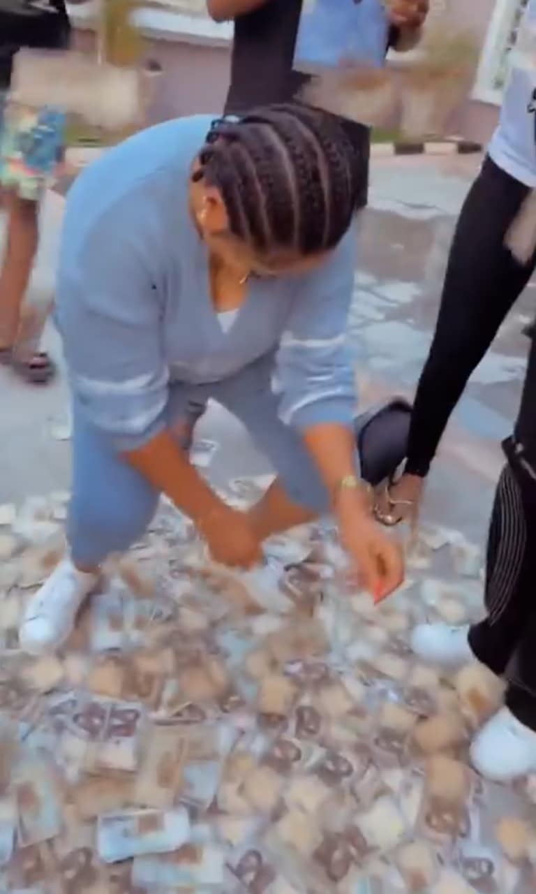 "True definition of an alpha woman" — Regina Daniels makes money rain on mother's birthday (Video)