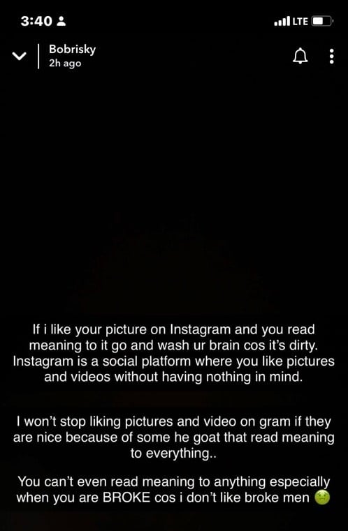 Bobrisky ridicules man who raised alarm after getting plenty likes from him