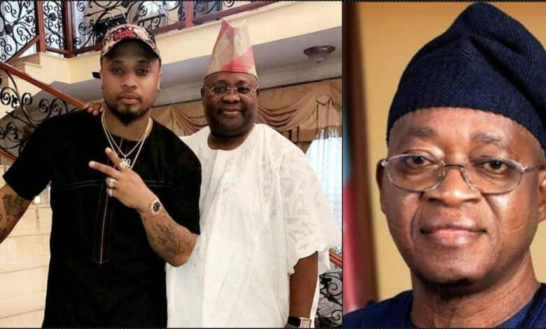 "Oyetola, go and rest; Osun people don't want you" — Ademola Adeleke's son reacts to father's sack (Video)