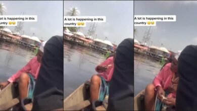 "This is sad" — Woman eating bread with water from river stirs reactions (Video)