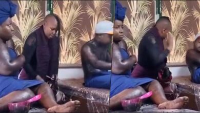 Wife makes a scene after catching husband with side chic at spa (Video)