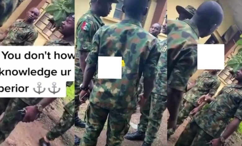 Military officer senior disrespectful junior officer