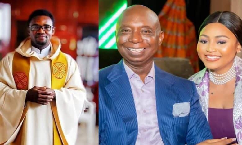 Reverend Father Kevin Ugwu Ladies Regina Daniels Ned Nwoko