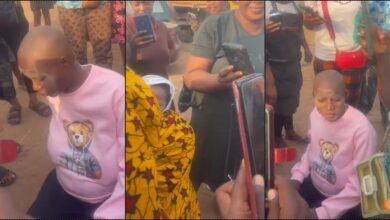 Mentally challenged woman gets help from onlookers as she gives birth by road side (Video)