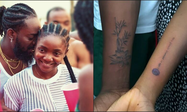 Adekunle Gold and Simi ink tattoos as they mark 4th wedding anniversary