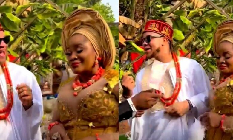 "My dearest husband" - Uche Ogbodo shares more moments from her traditional marriage (Video)