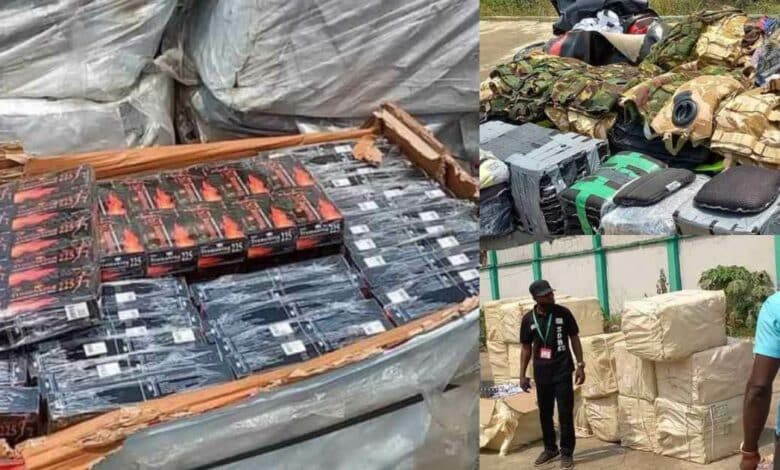 Customs seize N13 Billion drugs, military hardware at Lagos airport