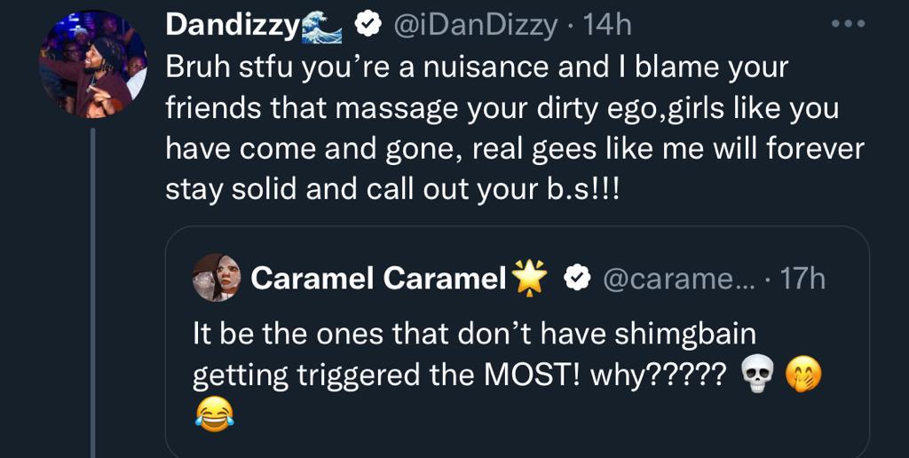 Dan Dizzy Claps Back, Carpets Caramel Plugg for Broke-Shaming Him  