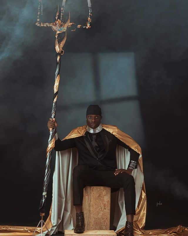 "This is devilish" — Chizzy stirs reactions following recent shoot